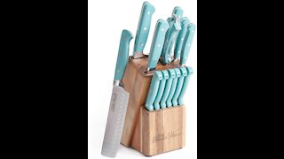 14-Piece ,TURQUOISE,The Pioneer Woman Cowboy Rustic Cutlery Set