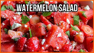 Watermelon Salad With Strawberries And Feta Cheese | Simple Recipe | How To