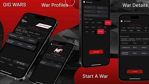 Check Out The Wars in The Gig Wars App | Delivery and Rideshare Drivers Hangout