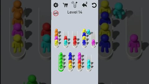 Crowd Sort Color Sort & Fill Gameplay Level 14 StressRelief Music#shorts #youtubeshorts#viral