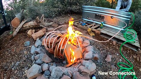 Off-Grid DIY Wood Fired Hot Tub (Part1)! Snowy, Quiet Morning at the Ranch
