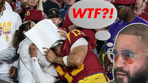 USC QB Caleb Williams CRIES ON HIS MAMAS SHOULDER?!