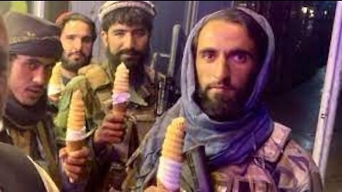 Taliban Troll Biden on Twitter by Posing With Ice Cream