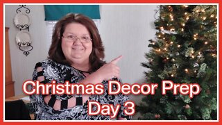 Christmas Decor Prep Day 3 | Putting Lights On My Tree