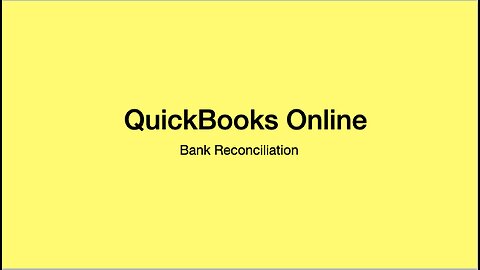 QuickBooks Online Bank Reconciliation