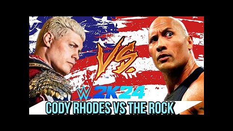 WWE 2K24 Cody Rhodes vs The rock PS5 Gameplay