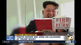 Kim Jong Un seen laughing at Trump book?