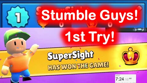 Playing Stumble Guys for the 1st time!!! Wins! 11 Sep 2022