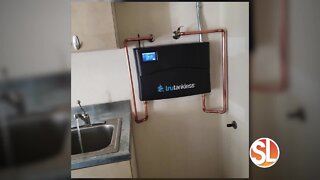 All About Water shows us how small and compact a tankless water heater is