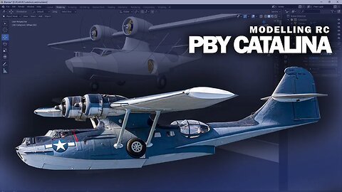 Modelling PBY Catalina for RC model build in Blender (Timelapse)