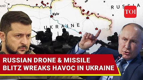 Russia Pounds Ukraine With 39 Drones, 5 Cruise & Ballistic Missiles In Fresh Overnight Blitz | Watch