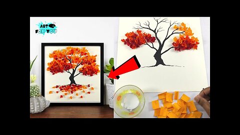 How To Make Beautiful Paper Tree Art | DIY Wall Hanging Craft Ideas | Tree Wall Decor Ideas |