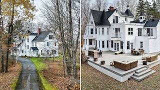 Cette maison aux allures de château à vendre au Québec est un véritable havre de paix