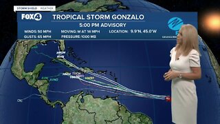 Tropical Storm Gonzalo Update 5PM 7/22/20