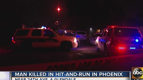 Man dead after PHX hit-and-run on New Yearâs Eve