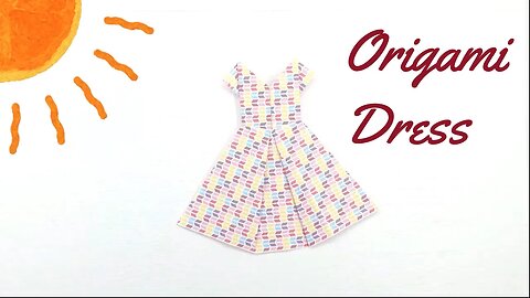 Origami easy paper dress with Ski
