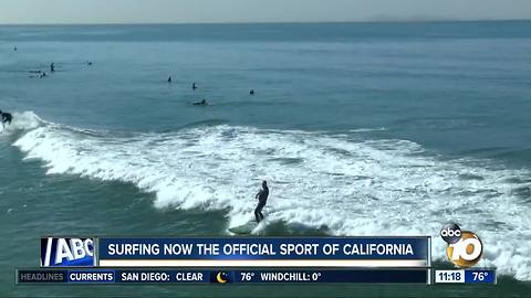 Surfing now the official sport of California