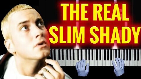 The Real Slim Shady - Eminem | EASY Piano - Hands Tutorial