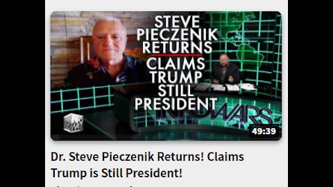 Dr. Steve Pieczenik Returns! -Claims Trump is Still President!