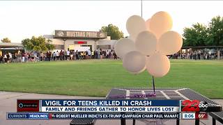 Vigil for teens killed in crash at Stockdale High School