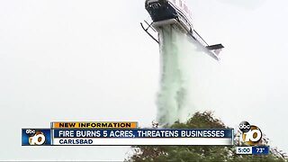 Fire threatens Carlsbad businesses