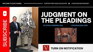 Judgment on the Pleadings explained by Attorney Steve®