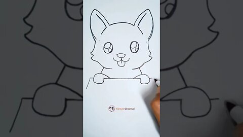 how to draw cute dog in a box