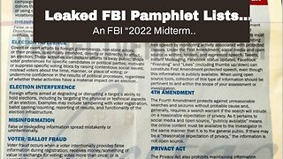 Leaked FBI Pamphlet Lists ‘Misinformation’ And ‘Disinformation’ As ‘Election Crimes’