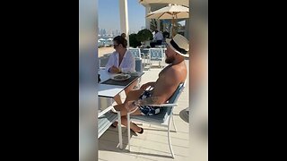 Conor Mcgregor’s beach breakfast with Dee and Conor Jr