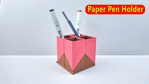 How to Make Paper Pen Holder/DIY Paper Pen Holder/Easy Paper Crafts