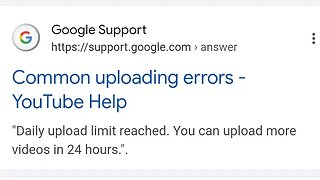 ALREADY VERIFIED STILL DAILY UPLOAD LIMIT YOUTUBE