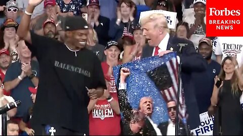 JUST IN: Trump Brings Artist 'Artlanta' On Stage To Sign Work Depicting 'Fight Fight Fight' Moment