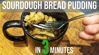Sourdough Bread Pudding in a Mug (How to Use Leftover Sourdough Bread)