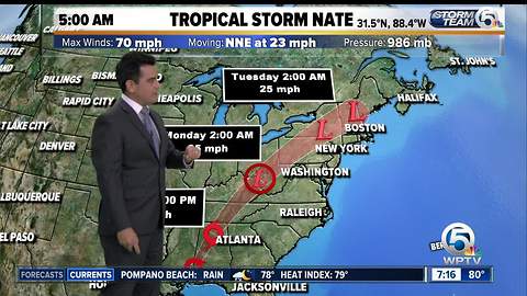 Tropical Storm Nate update 10/8/17 - 7am report