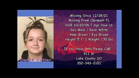 #Missing #Anniversary | Derek Cutler | 12/28/2021