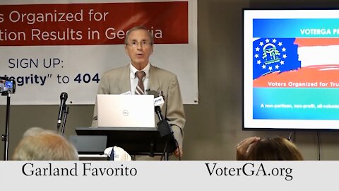 Co-founder Garland Favorito announces VoterGA and Rep. Philip Singleton sue State of Georgia 8-24-21