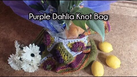 Crochet Tutorial! Purple Dahlia Knot Bag 3-D Granny Square (Not like any you have seen before!)