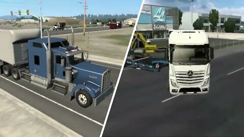 #shorts Mercedes VS American Muscle Truck in Truck Simulator