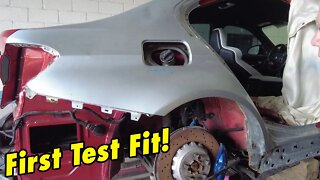 Rebuilding a Destroyed BMW M3 part 2 Test fitting the parts and we install some mods on the CLS AMG