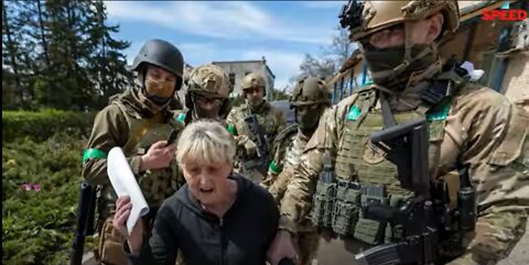 Dramatic moment special forces swoop on Ukrainian woman accused of helping Russian invaders