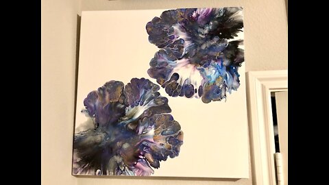 Purple Flower fluid art