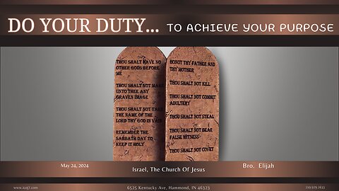 DO YOUR DUTY… TO ACHIEVE YOUR PURPOSE