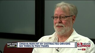 Omaha man hit by distracted driver six times in two years short