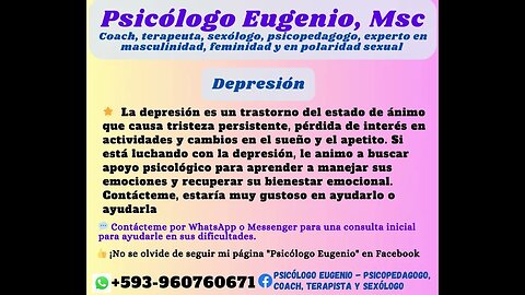 Psicólogo Eugenio -3 #Psicología, #Autoayuda, #SaludMental, #ConsejosPsicológicos