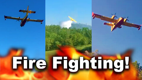 Firefighting planes unleash their life-saving loads