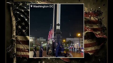 Spkr Johnson & Several GOP Reps Replace American Flags Burned by Rioters