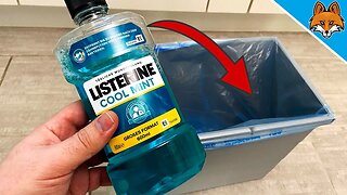 Dump Mouthwash in your Trash Can and WATCH WHAT HAPPENS 💥 (Super TRICK) 🤯