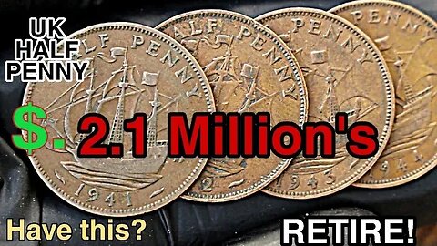 Top 4 UK Half penny Rare Half penny Coins Worth a Lot of money!UK half Penny Coins worth money!