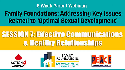 Family Foundations Part 2 - Session 7: Effective Communications & Healthy Relationships