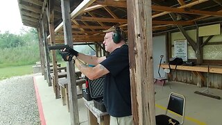 Me shooting the 1911 45acp at paper and steel